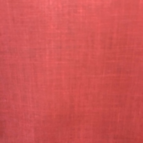 Boden Top Womens 6 Peach Coral  100% Linen 3/4 Sleeves Embellished Neckline - Picture 6 of 8